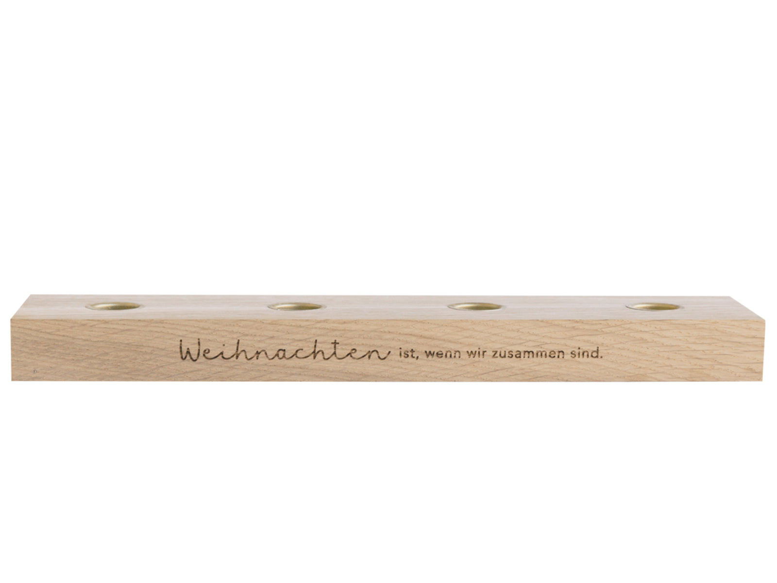 Eulenschnitt Adventskerzenbrett aus Eiche Weihnachten 35cm