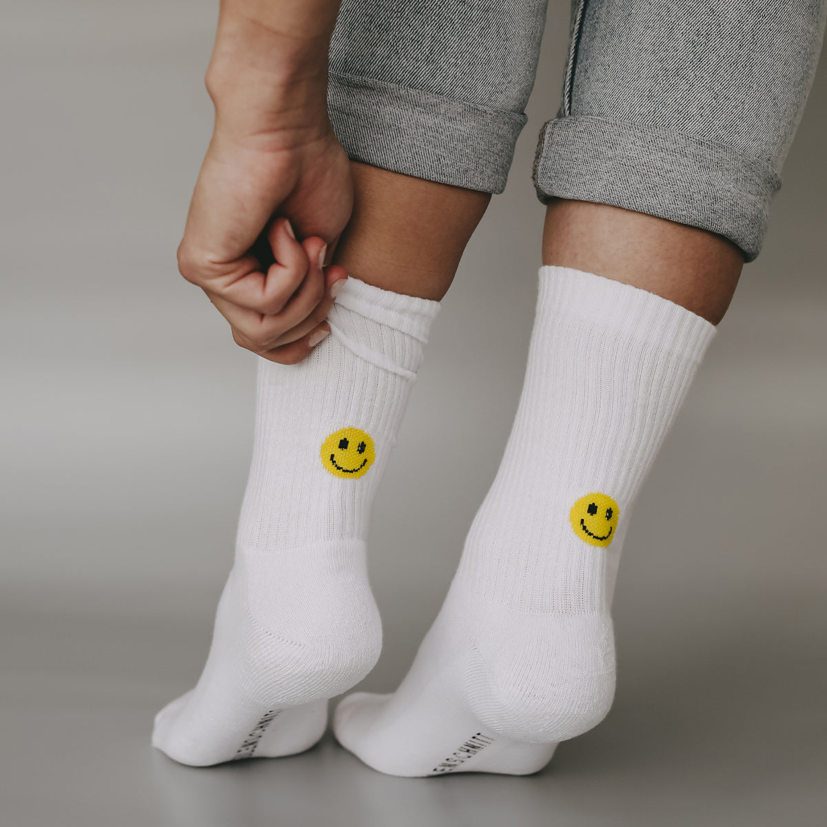 Eulenschnitt Socken Smiley gelb S Gr.35-38 - Produktbild 2