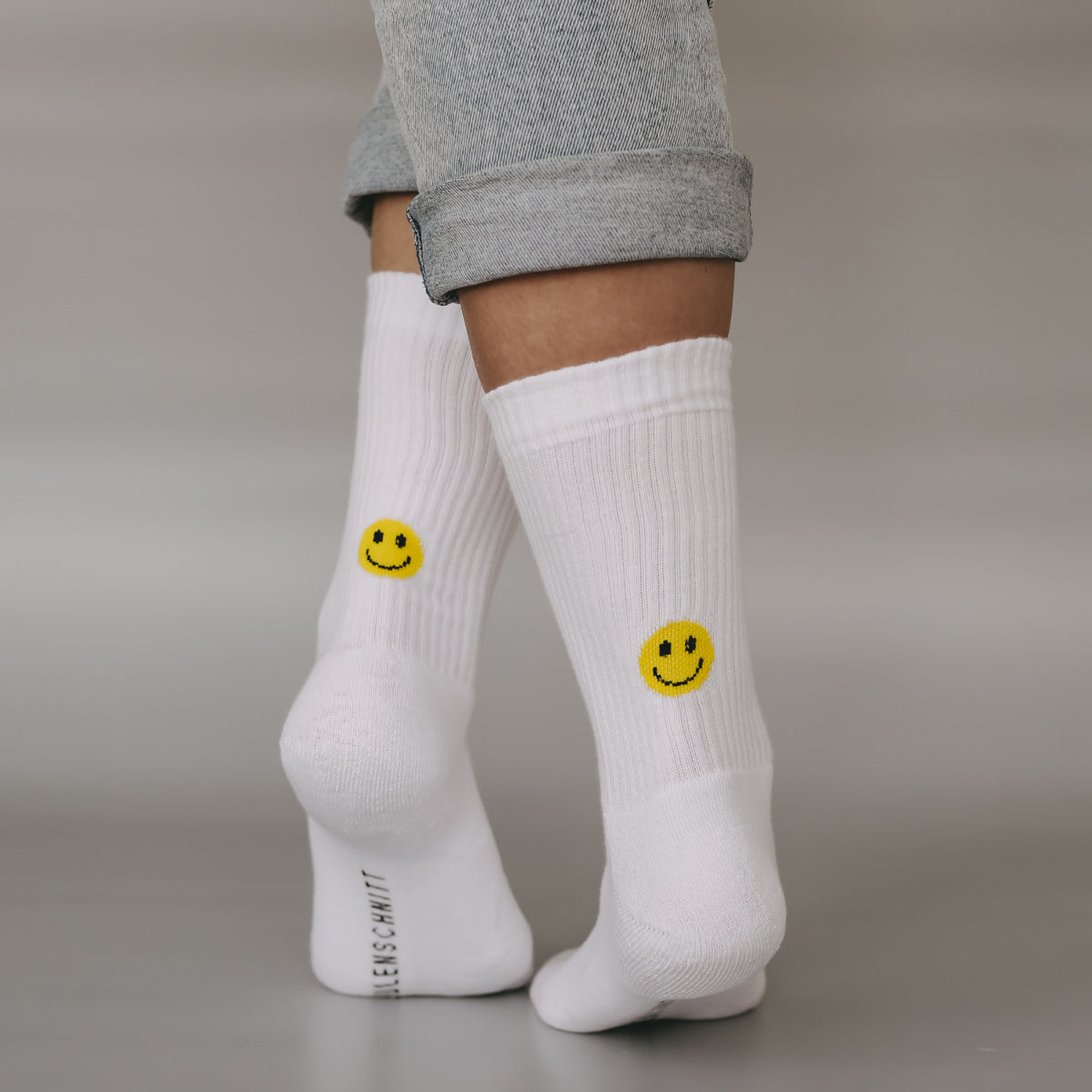 Eulenschnitt Socken Smiley gelb S Gr.35-38 - Produktbild 3