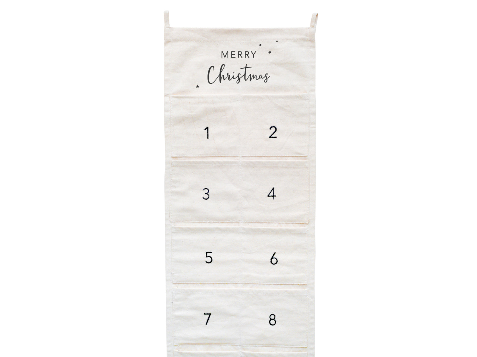 Eulenschnitt Adventskalender Merry Christmas beige 180x30cm