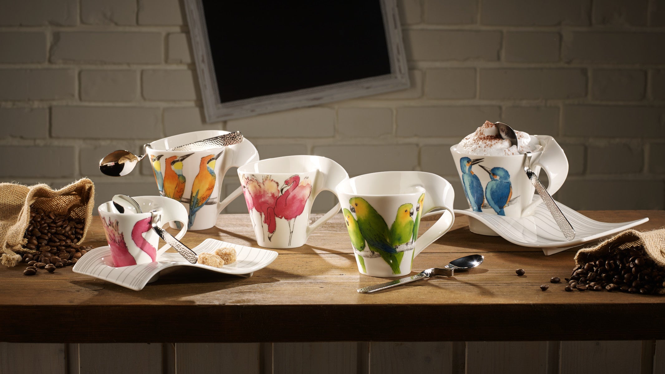 Villeroy & Boch New Wave Caffe Becher mit Henkel Rosa Flamingo - Produktbild 3