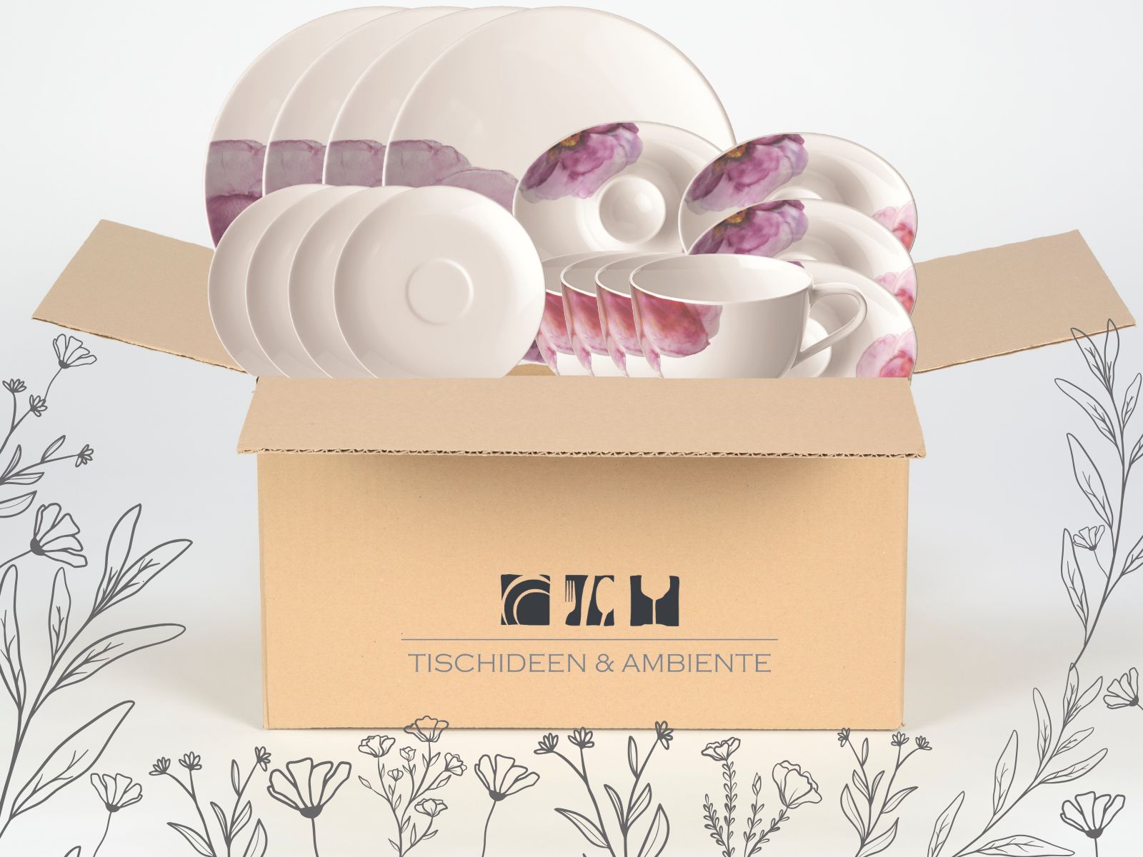 Villeroy & Boch Geschenkbox Rose Garden Frühstücksset 16tlg - Produktbild 2