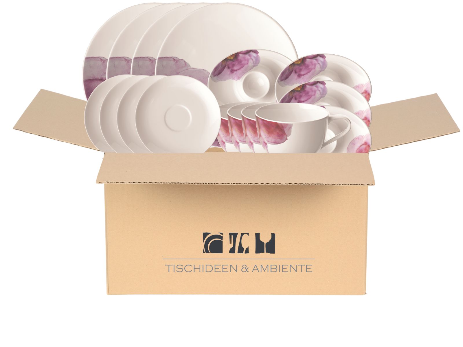 Villeroy & Boch Geschenkbox Rose Garden Frühstücksset 16tlg