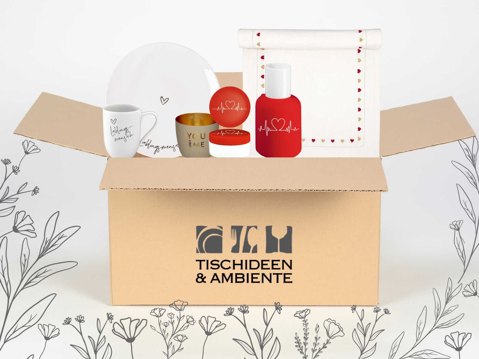 Geschenkbox rot 6tlg - Lieblingsmensch - Produktbild 2