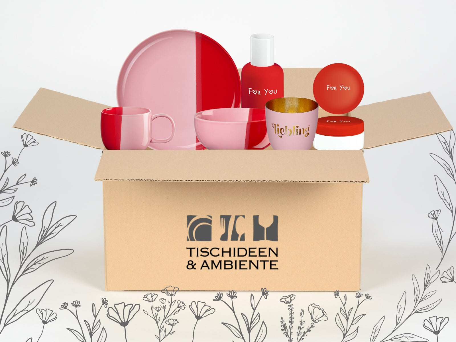 Geschenkbox Rot/Rosa 6tlg - Strawberry Love - Produktbild 2