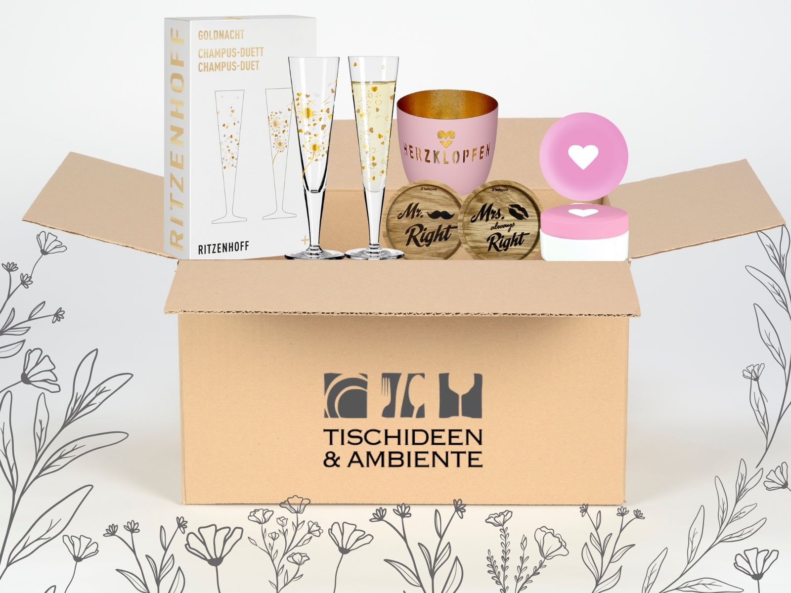Geschenkbox pink 6tlg - Herzklopfen - Produktbild 2