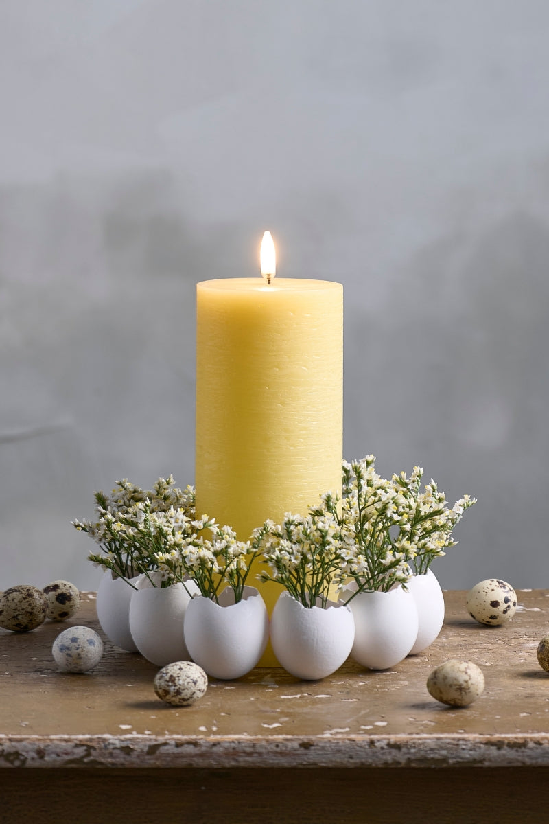 UYUNI LIGHTING Pillar LED-Kerze Rustic wheat yellow 15,2cm - Produktbild 6